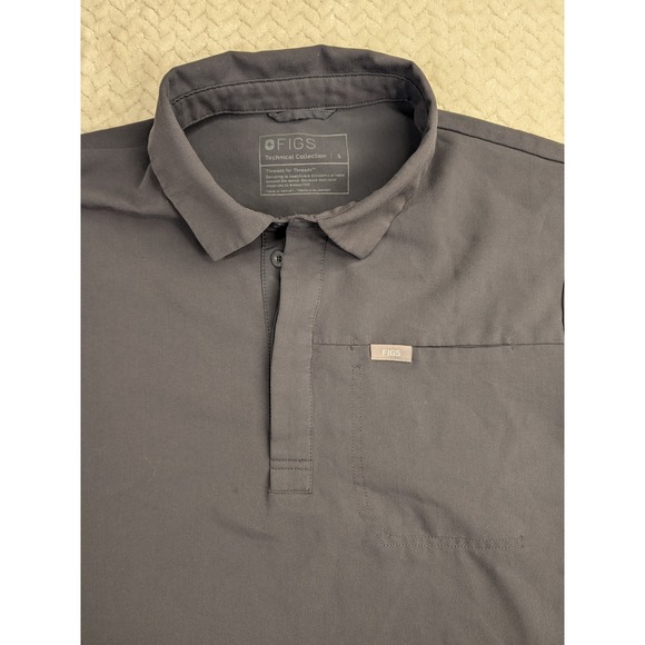 Figs Other - FIGS Technical Collection Polo Shirt Mens Small Gray‎ Short Sleeve